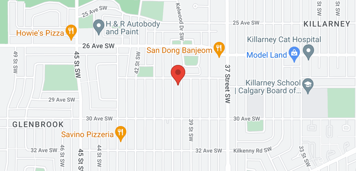map of 2812/2812A 40 Street SW